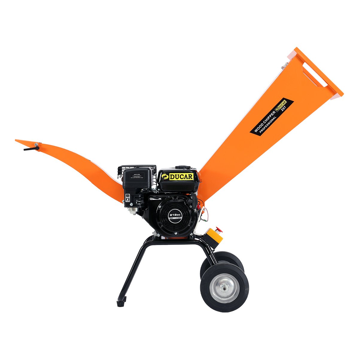 Ducar 7HP Wood Chipper Shredder Mulcher Grinder Petrol Orange