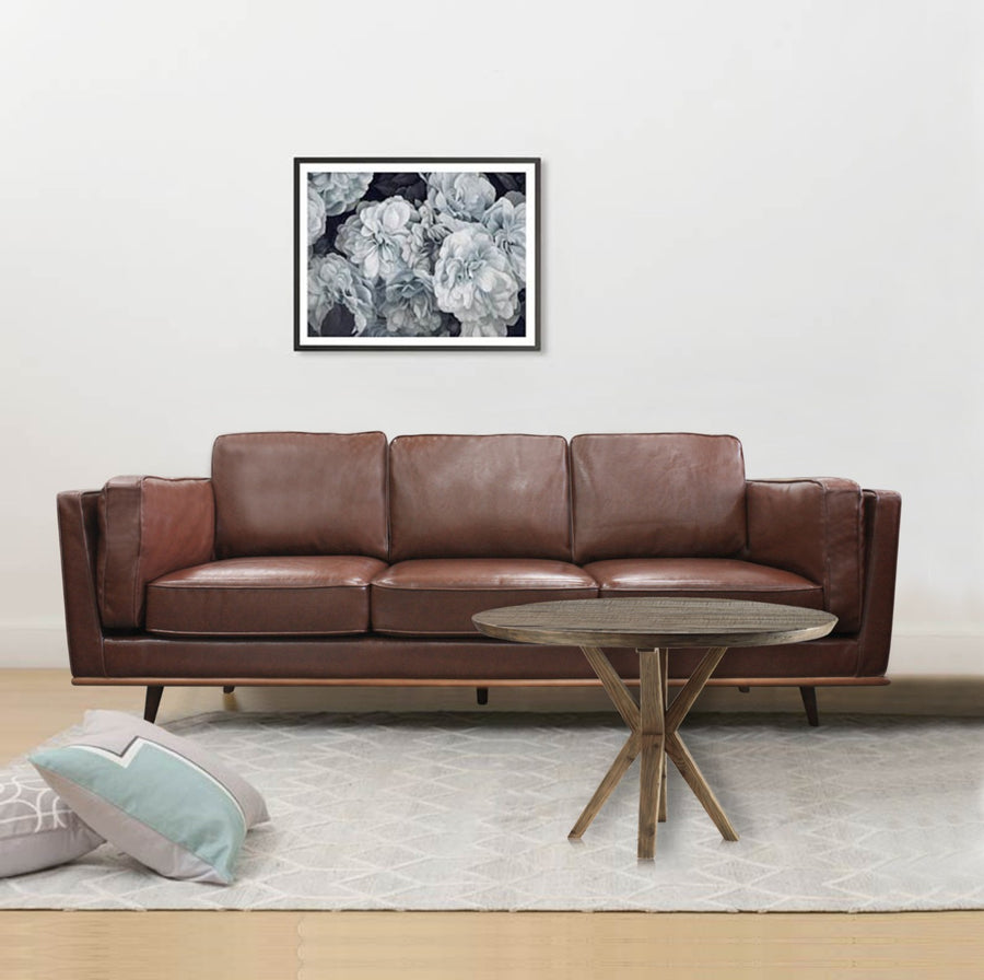 3 Seater Faux Leather Sofa